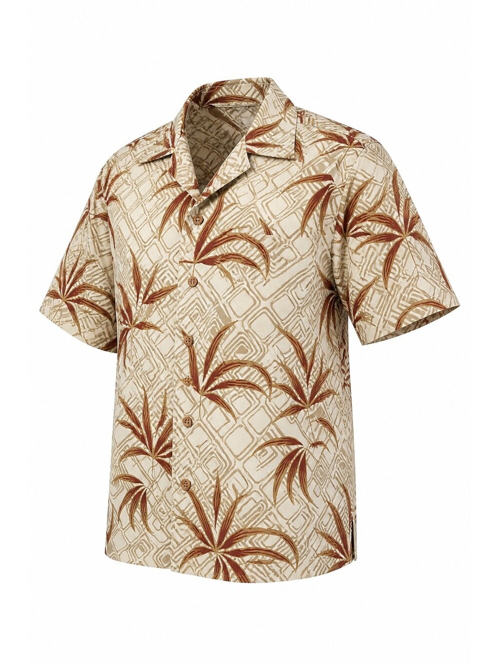 Men's Puritan 2XL Rayon Short Sleeve Button-Up Shirt